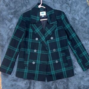 Plaid Double-Breasted Women's Jacket